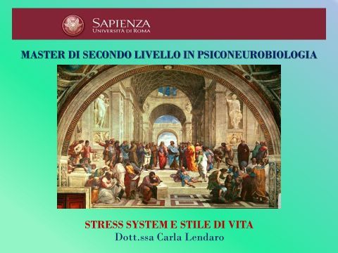 Lezione della dott.ssa Lendaro al Master di II livello in Psiconeurobiologia presso l'Università  di Roma "Sapienza"